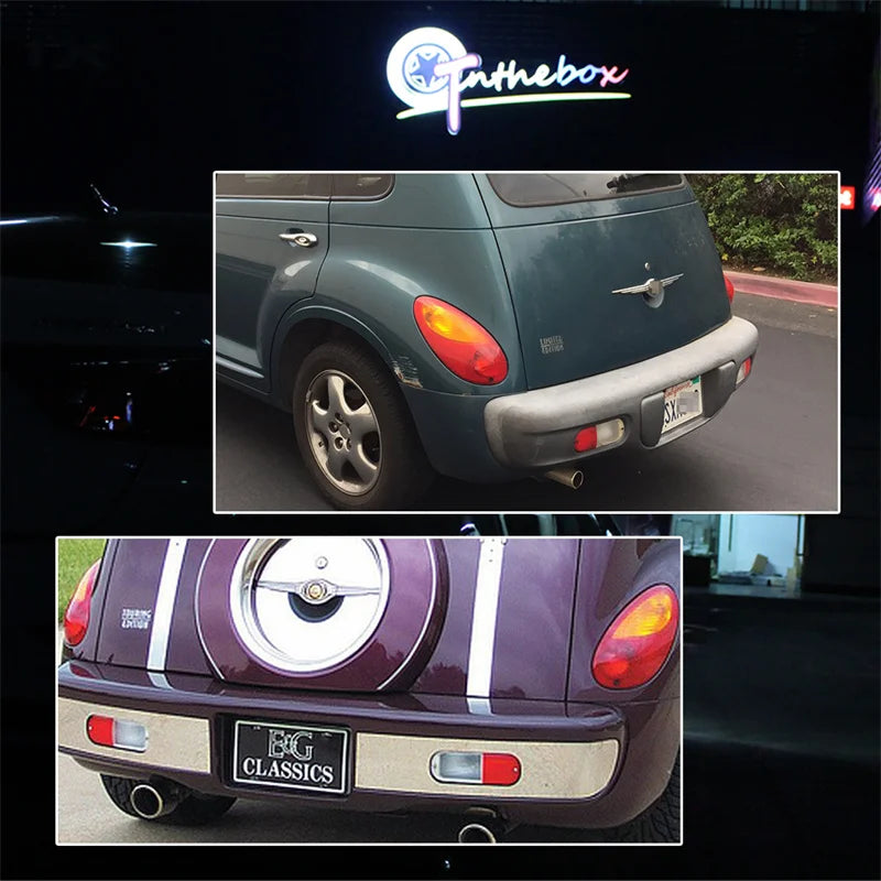 Car Rear Bumper Reflector Light Backup Reverse Light Housings For 2001 2002 2003 2004 2005 Chrysler PT Cruiser, No Bulb / Socket