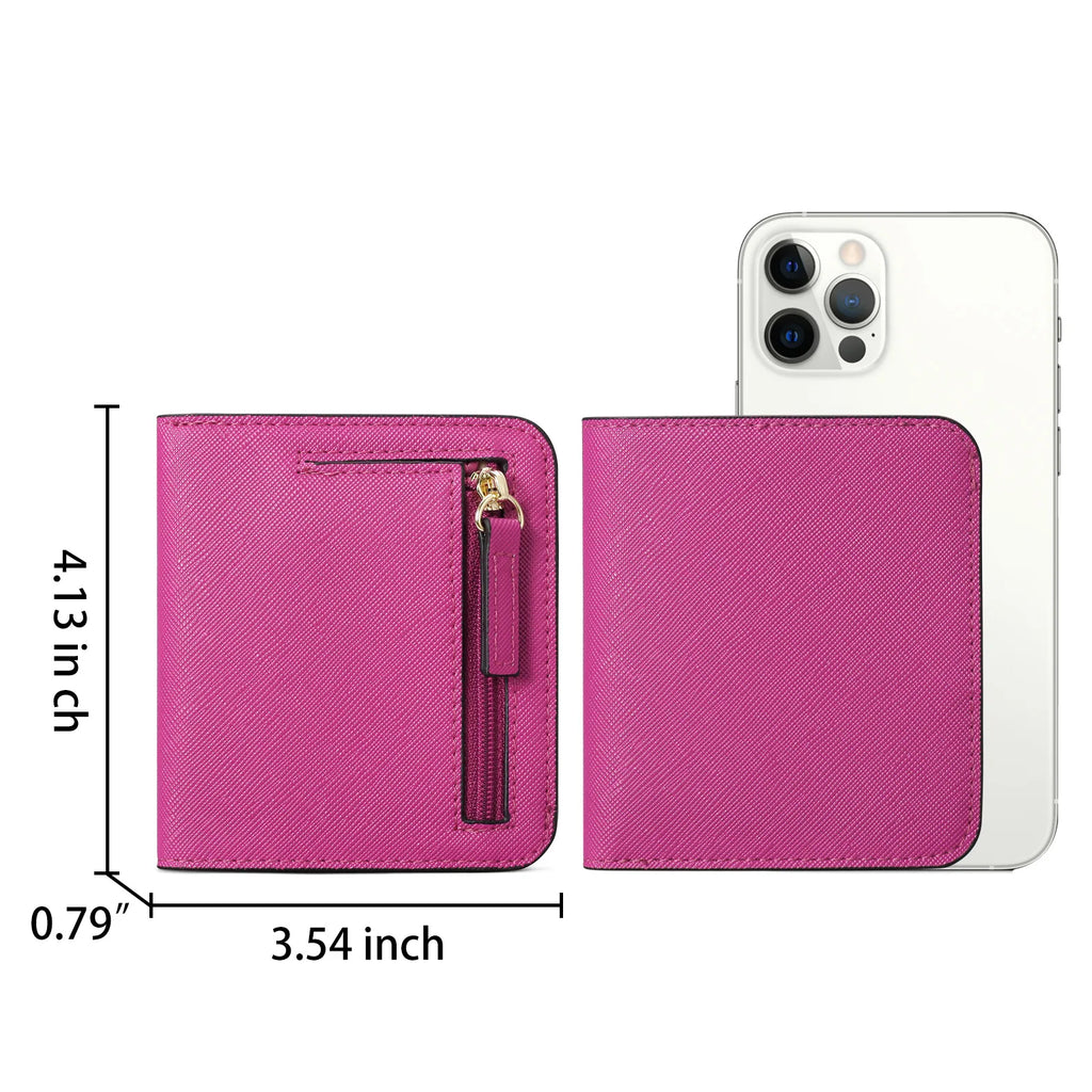Wallet for Women RFID Blocking Small Compact Bifold Leather Pocket Wallet Ladies Mini Purse with ID Window