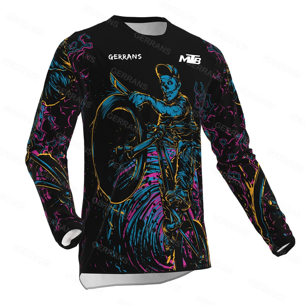 Men's Long Sleeve Motocross Cycling Jerseys Downhill Mountain Bike MTB Shirts Offroad DH Bicycle Bike Jeresys Clothing