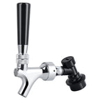 Beer Tap Faucet with Adjustable Flow, Chrome Plated Homebrew Kegerator Tap, Ball Lock
