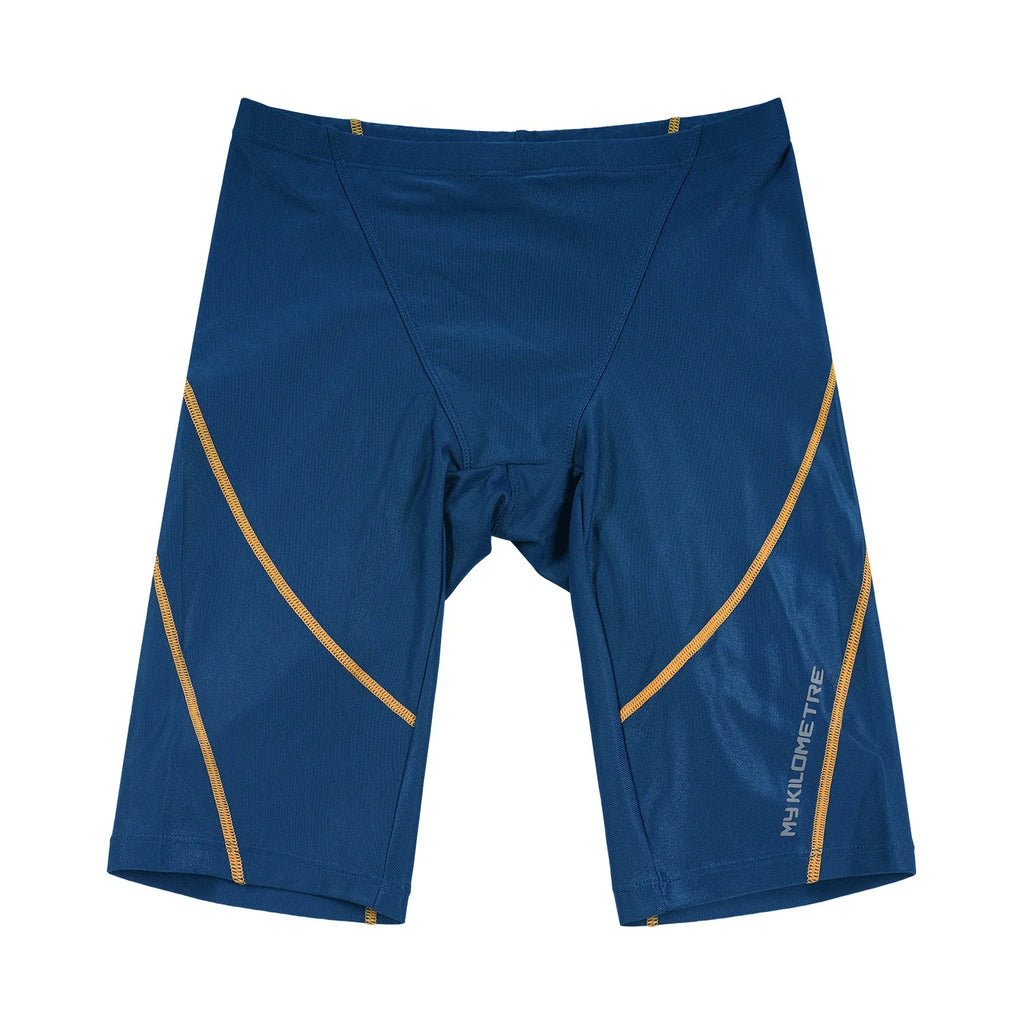 MY KILOMETRE Mens Swim Jammer Swimwear PBT Durable Athletic Training Endurance Swimsuits Swimming Shorts Trunks Man Swim Jammers