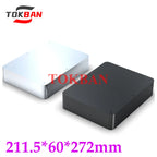 Tokban BZ2106 Aluminum HIFI preamplifier chassis enclosure case 211x60x272mm, silver/black