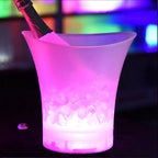 5L Champagne Beer Bucket 4 Color Deocrative Bars Night Party LED Light Up New Waterproof Plastic LED Ice Bucket Bars Nightclubs
