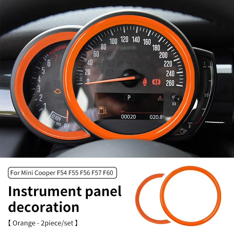 Car Tachometer Decoration Ring For Mini Cooper S F56 F55 F54 F60 Clubman Countryman Dashboard Panel Frame Cover Trim Accessories