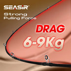 Seasir Salminus XF M/MH Spining&Casting Fishing Rod FUJI O Guide Rings 1.83M Drag 7-9KG 4-Piece Heavy Power All-Round Travel Rod
