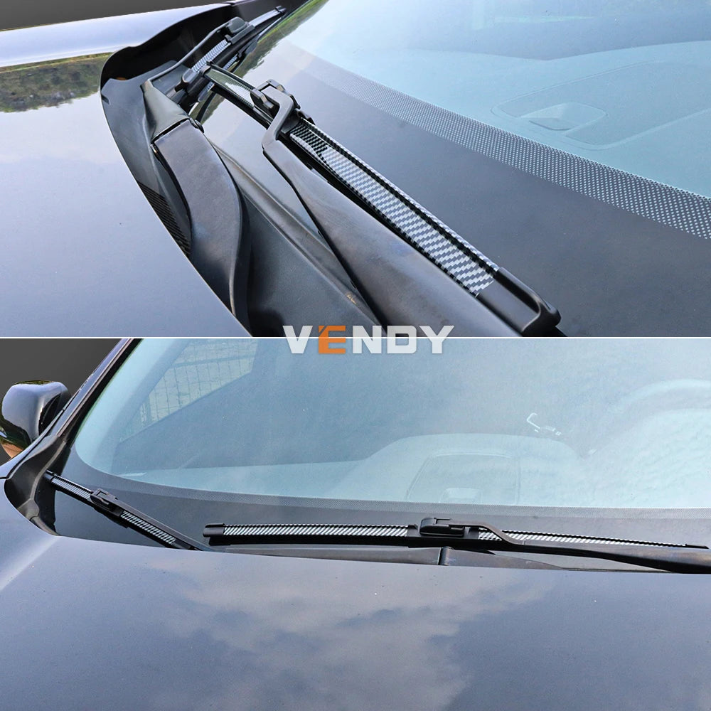 For MG 4 MG4 2022-2023 2pcs Front Windshield Wiper Blades Windscreen Wipers Carbon Fibre & Black