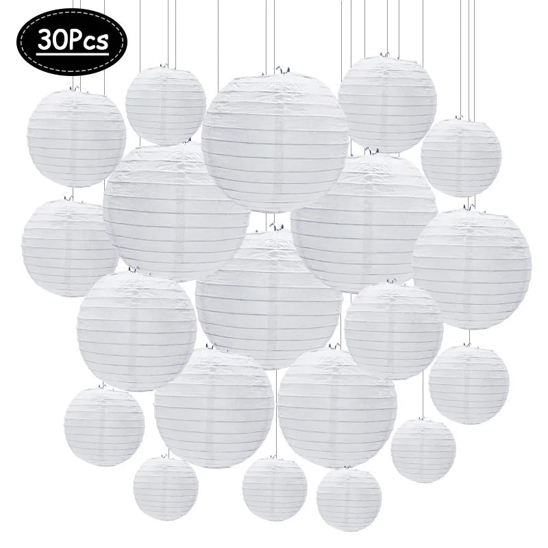 30pcs lanterns / white