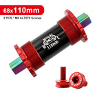 Ceramic Bearing Bicycle Bottom Bracket 68*103 107 110 113 119 122mm Square Titanium Axle Road Mountain Bike Central Axis BB Sets