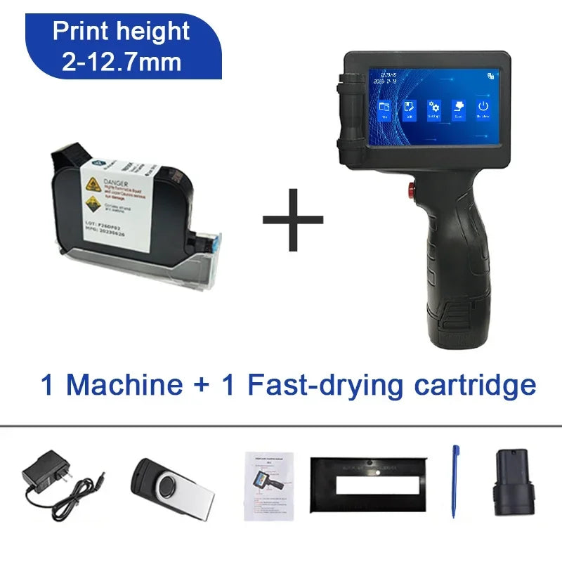 Phezer P17 Handheld Inkjet Printer Date Number Expiry Date Logo QR Bar Batch Code Expiry Date 12.7mm Label Printer 28 Languages