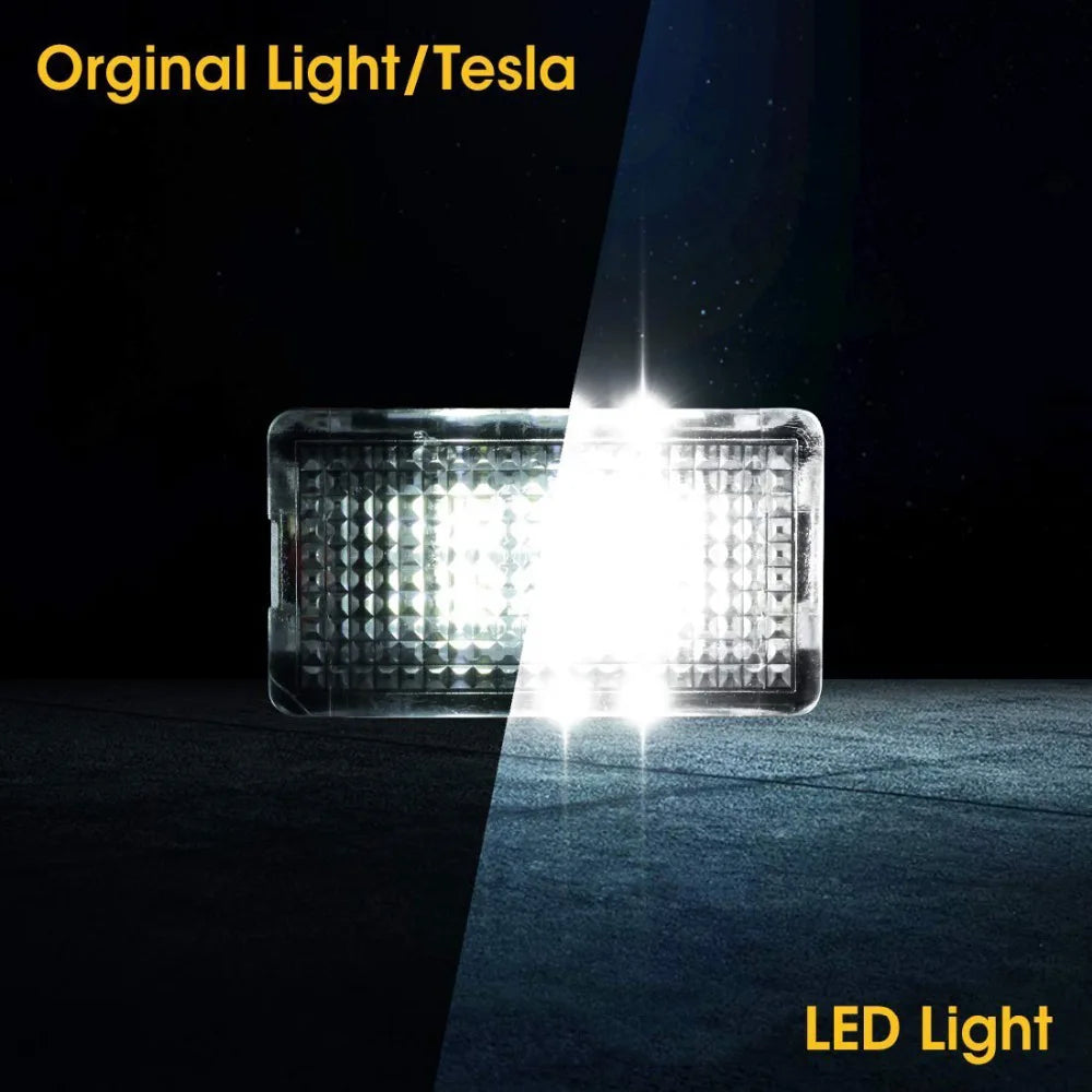 For Tesla Model 3 Y S X LED Interior Footwell Light Ultra Bright Puddle Door Bulb 2017- 2023 Upgrade Trunk Lamp Accessories