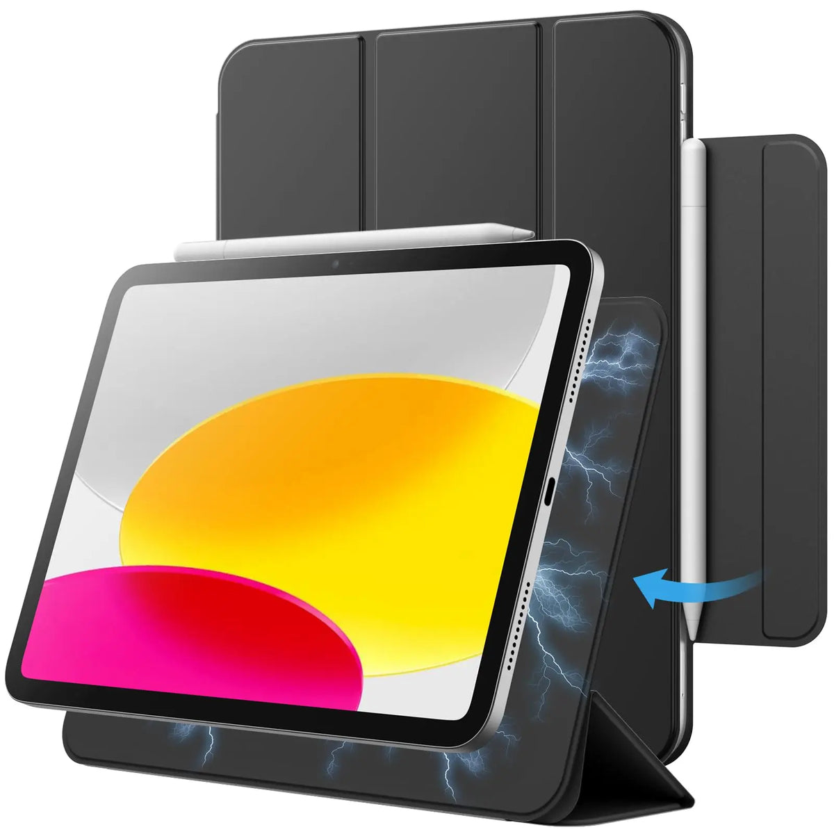 For 2025 iPad11 Cover  A16 10 10.9 2022 Pro 11 12.9 13in Magnetic Case iPad Air4 5 Air6 Air7 Mini 6 7  With Magnetic Detachable