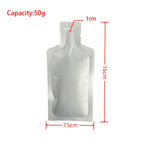 100pcs Bottle Shaped Small Sample Bag Food Grade Aluminum Foil Packaging Pouches for Juice Liquid Beverage Drinking 10g 30g 50g