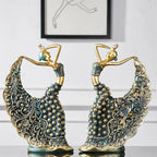 Peacock Dancer Model Luxury Atmosphere Decoration Home Living Room Decoration Ceramic Abstract Sculpture Art Decoration Statue