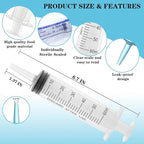 60ml Syringe With 1m Hose Plastic Syringe Pet Feeding Syringe with Lid Measuring Syringe for Lab, Dispensing, Watering Pumping
