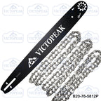 Garden Tool Parts Accessories Guide Bar with Chainsaw Blade 20'' 0.325" 0.058" 76Links for Chinese Chain Saw