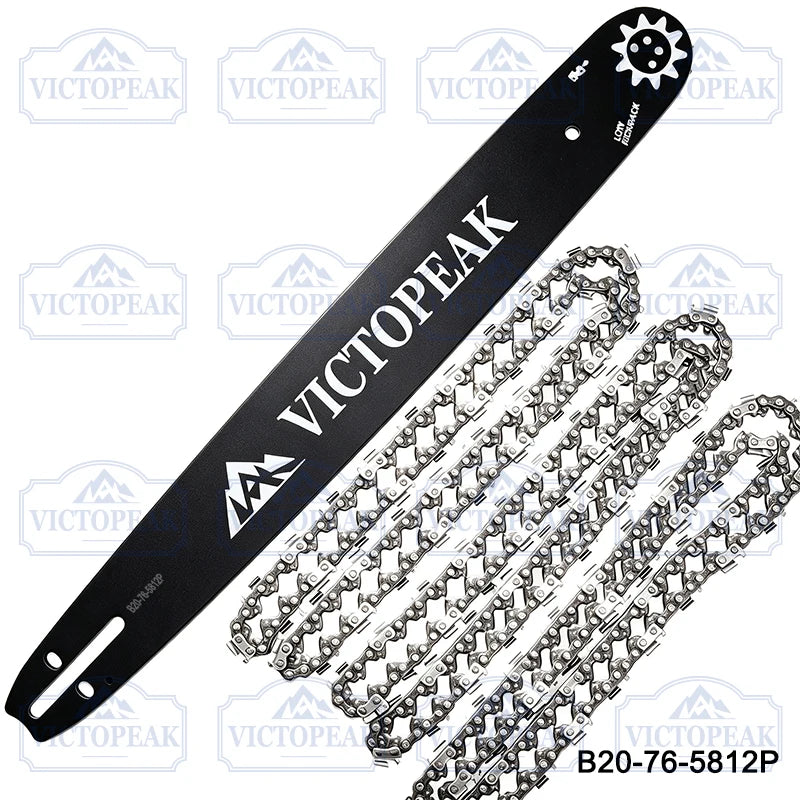 Garden Tool Parts Accessories Guide Bar with Chainsaw Blade 20'' 0.325" 0.058" 76Links for Chinese Chain Saw