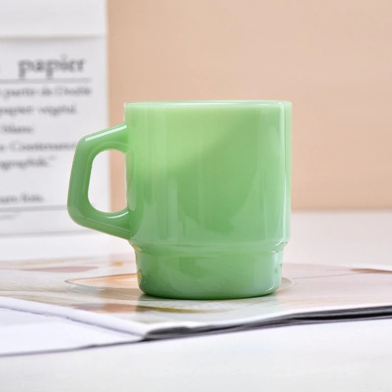 Korean Style Glass Coffee Travel Mug Milk Tea Water Cup Espresso Cups Personalized Milk Jade Mugs Mate Gifts Tableware