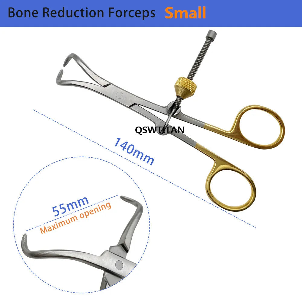 QSWTITAN  Stainless Steel Reduction Forceps with Pointed Bone Locking Forceps Plate Holding Orthopedic Surgery Instrument