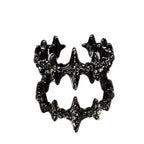 Fashion Irregular Cross Star Open Ring for Women Men Punk Gothic Sliver Color Adjustable Couple Rings Y2K Egirl Jewelry Gift