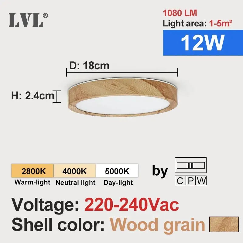 Wood grain-12W / changeable