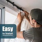 Flexible Bendable Curtain Track Ceiling Wall Mount Black Curved Heavy Duty RV Sliding Curtain Rail System Room Divider