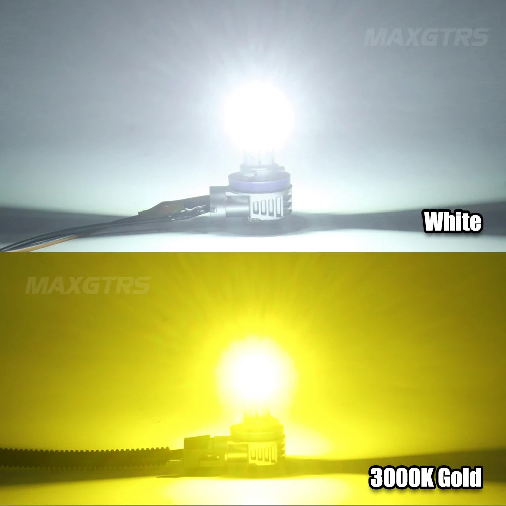 H11 H9 H8 LED Fog Light Canbus No Error H10 9005 9006 H16JP HB3 HB4 LED Fog Lamp Bulb 6500K 3000K Daytime Running Light