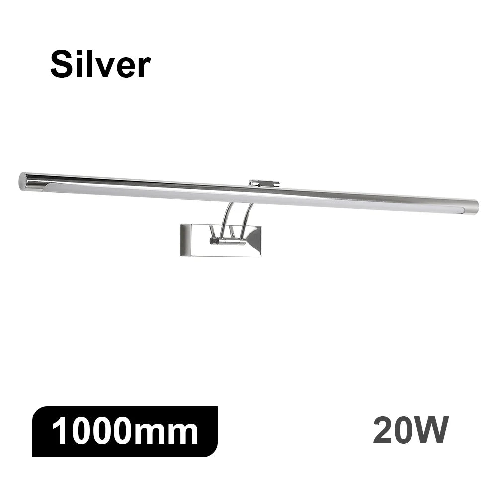 Modern Interior Wall Lamp 80 100cm Led Apply wall light Black Silver Bathroom Lighting Wall Mounted Picture Light Wall Sconce