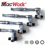 1/4 Ratchet Wrench, 2 In 1 Mini Ratchet - Socket And Bit Ratchet, 72 Teeth Reversible, 1/4 Ratchet Bent