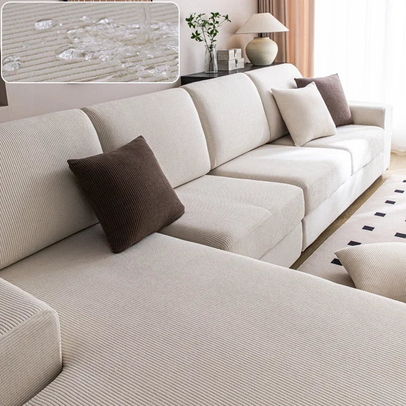 Waterproof Sofa Cover Luxury Adjustable Elastic Couch Cover for Living Room Sofa Seat Cover 1 2 3 4 seater l shaped full set