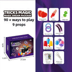 Magic Kit for Kids Magician Costume Beginner Magic Tricks Learning Set Educational Toys for Children Christmas Birthday Gifts
