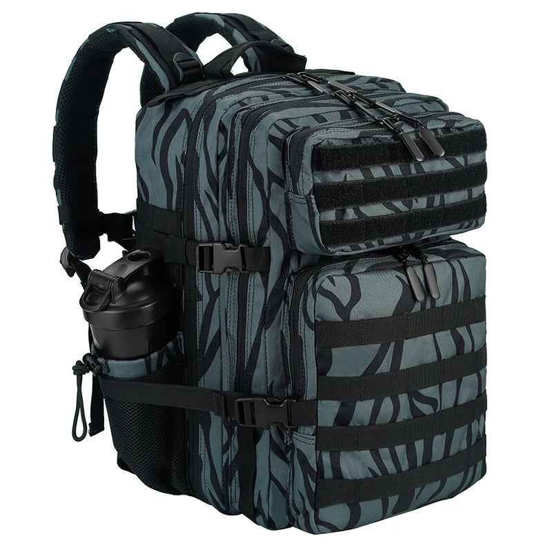 LHI 45L/35L/25L Tactical Backpack for Men and Women Waterproof Athlete Gym Outdoor Bag Travel Hiking Rucksack with Bottle Holder
