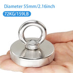 Super Strong Fishing Magnets, Heavy Duty Salvage Searcher, Powerful Search Magnet with Eyebolt For Salvage Magnetic Fishing