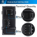 Front Left Power Window Switch for Chevy Silverado GMC Sierra Traverse HHR Yukon Buick Replaces 25789692 20945129 25951963
