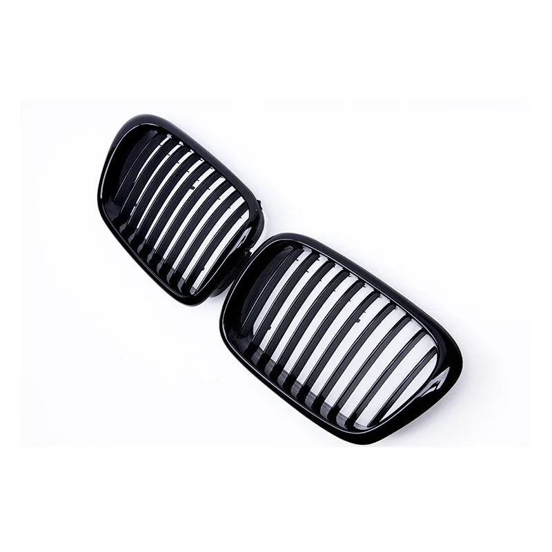 Pulleco For BMW E39 5 Series 525 528 Gloss Black Grille Car Front Hood Grill Kidney Grilles Racing Grill 99-03 Auto Accessories