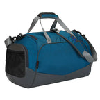 IX 40L Waterproof Nylon Gym Duffle Bag with Wet Dry Compartment, Blue, 33x45x27cm