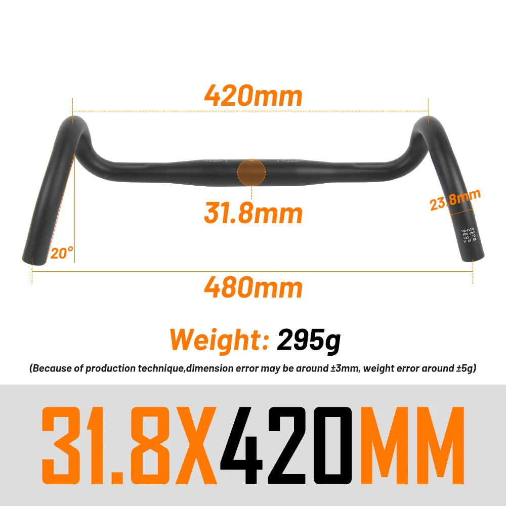 UNO FL12 Gravel Bike Handlebar 31.8x400/420/440/460mm Outer Drop Bar Ultralight Bicycle Handle Road Bicycle Flared Bar