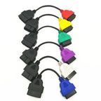 Fiat Lancia MultiECUScan OBD2 ECU diagnostic cable connector set, 4pcs