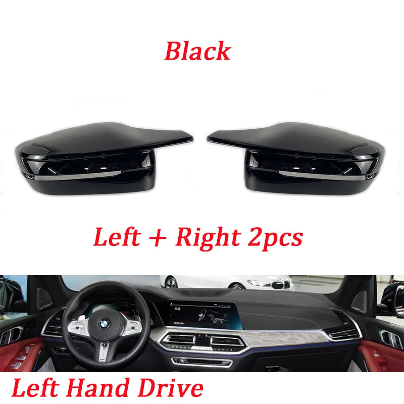 G30 G38 Bright Black Side Wing Rearview Mirror cover caps For BMW 2 3 4 5 7 Series G20 G21 G28 G22 G11 G12 G42 M4 style LHD RHD