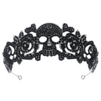Halloween Gothic Style Alloy Crown Skull Bat Spider Handcrafted Crystal Jewelry Hair Accessories For Women Holiday Headwear