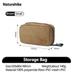 Naturehike Travel Toiletry Bag Collapsible Lightweight Storage Organizer, Black/Brown/Gray