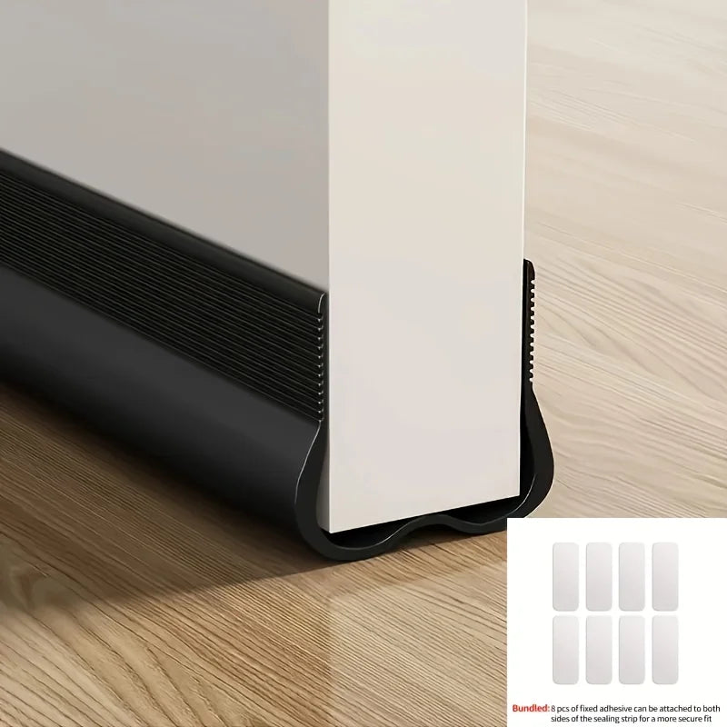PVC Flexible Door Bottom Seal Strip Under Door Draft Stopper Weatherproof Soundproof Gap Cover Weatherstrip for Indoor Outdoor