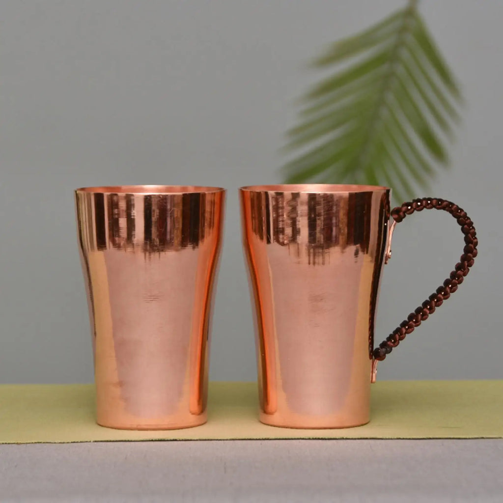 400ml Pure Copper Cup Handcrafted Coffee Dosing Mug Metal Tea Cup Beautiful Design for Office or Home Use