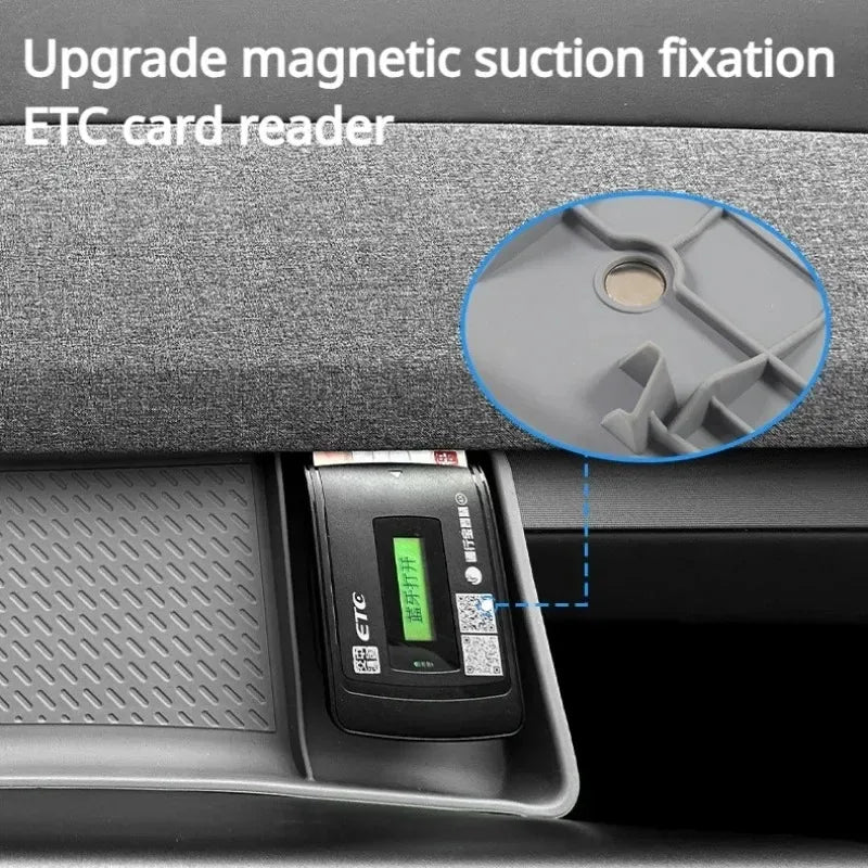 ETC Bracket Tray for Tesla Model Y Juniper Model 3 Highland Screen Rear Storage Box Instrument Panel ETC Bracket Car Accessories