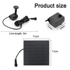 11/15.5cm Solar - Charged Water Fountain Pumps with Panels: 8 - Nozzle Outdoor Watering Equipment Garden Decoration Sets