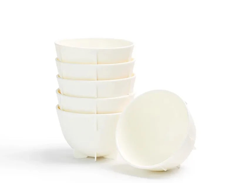 6pcs Coffee Cup Measuring Bowl 200ml/7oz Large Capacity Stackable PP Anti-Shatter Reduced Coffee Evaluation Bowl Barista Tools