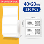 Niimbot  B1 White Sticker 3/5/10 Rolls Waterproof Paper Adhesive Label White Anti-Oil For B1 B21 Mini Thermal Printer Tape