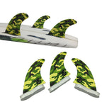 UPSURE FCS 2 G5 Fins Tri Fins Thruster Surfboard Fins Surfing Fins Honeycomb Fibreglass Double Tabs 2 Fin Surf 3 Fins (M Size)