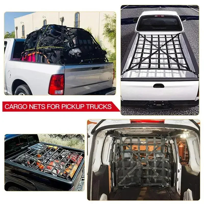 Heavy Duty Roof Rack Cargo Net PVC Webbing Truck Pickup SUV Van Cargo Safetyweb Control Net For Car Roof Car modification parts