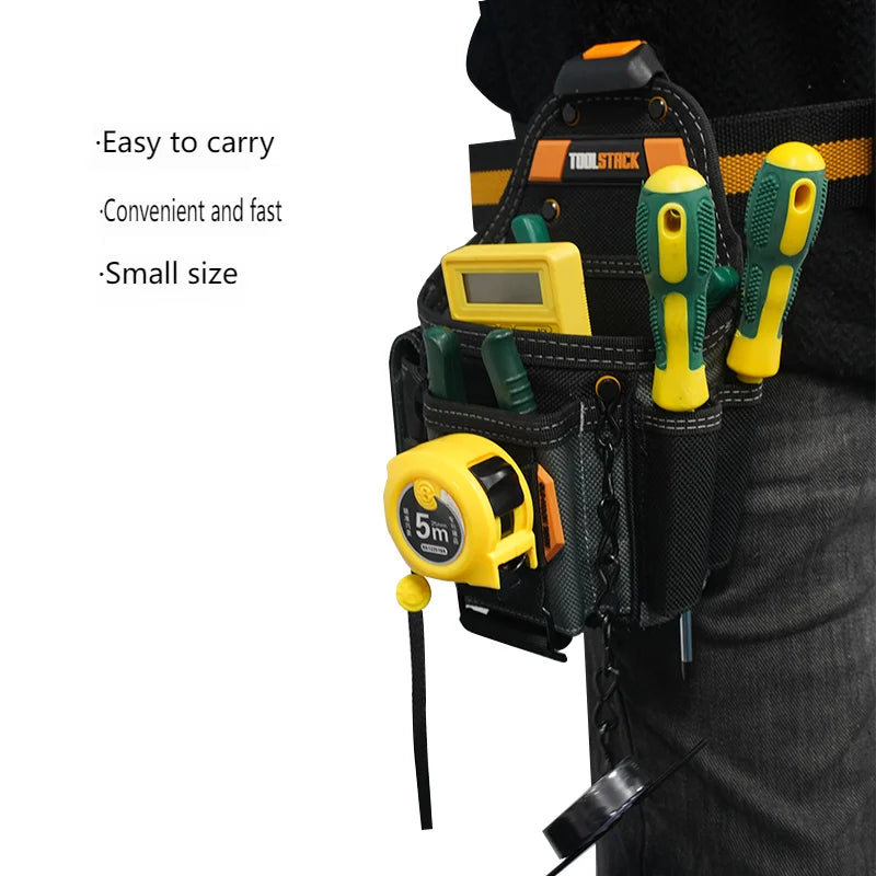 Toolstack Electrician Tool Pouch Belt Small Multi-Pocket Utility Tool Bag