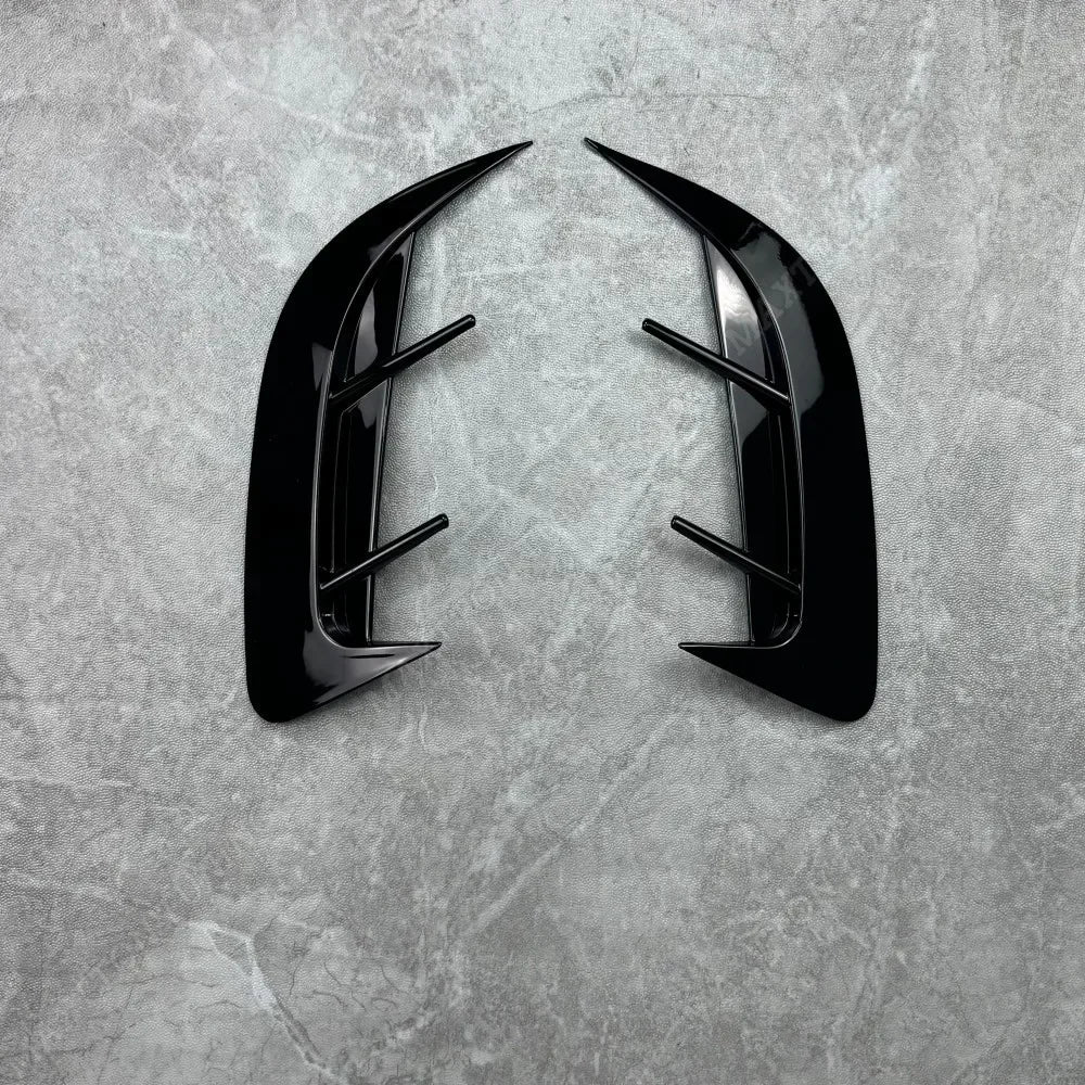 For Mercedes Benz C-Class W205 4-Door C180 C200 C260 C43 AMG 2015-2021 Rear Bumper Side Outlet Spoiler Air Vent Knife Trim